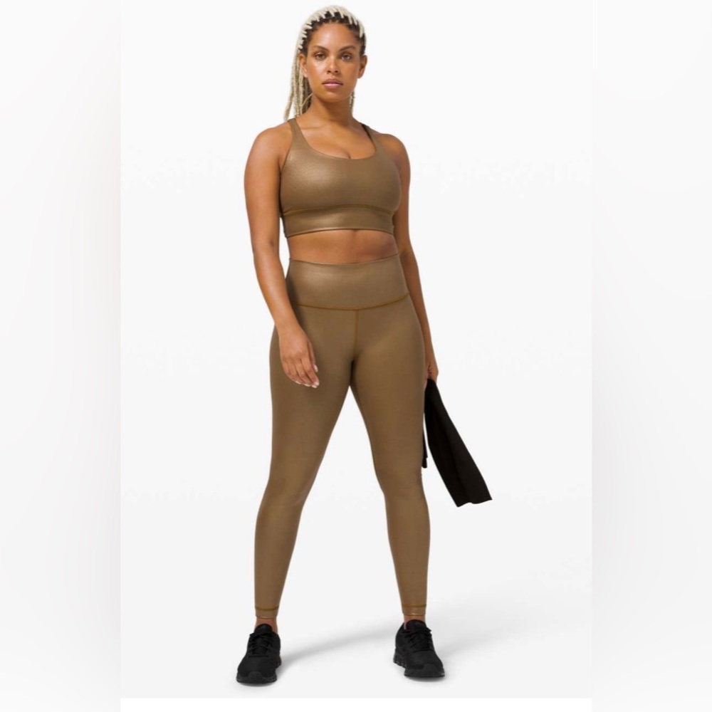 Lululemon Wunder Under High-Rise Tight and Lululemon Energy Bra Long Line Shine